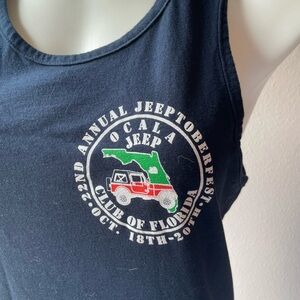 Ocala Jeeptoberfest blue Tank Top. NWOT, small.